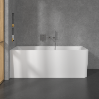 Villeroy & Boch Subway 3.0 prie sienos glaudžiama akrilinė vonia, 180x80 cm, balta, kairė Villeroy & Boch Subway 3.0 prie sienos glaudžiama akrilinė vonia, 180x80 cm, balta, kairė