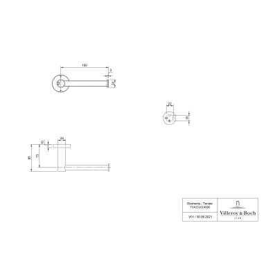 Villeroy&Boch Elements - Tender tualetinio popieriaus laikiklis, 77x83x54 mm, pasirinkite spalvą Villeroy&Boch Elements - Tender tualetinio popieriaus laikiklis, 77x83x54 mm, pasirinkite spalvą