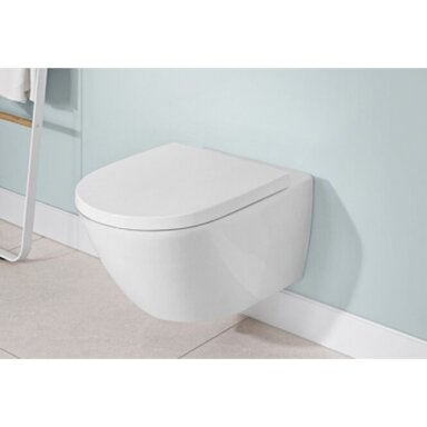 Villeroy&Boch Subway 3.0 Twist flush pakabinamas klozetas su soft close dangčiu Villeroy&Boch Subway 3.0 Twist flush pakabinamas klozetas su soft close dangčiu