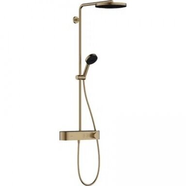 Braižytos bronzos spalvos virštinkinė termostatinė Hansgrohe dušo sistema Pulsify S 260 1jet