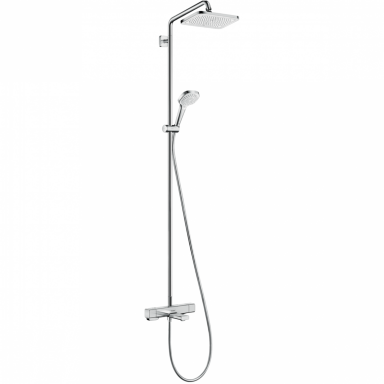 Virštinkinė termostatinė dušo/vonios sistema Hansgrohe Croma E Showerpipe 280 1jet Virštinkinė termostatinė dušo/vonios sistema Hansgrohe Croma E Showerpipe 280 1jet