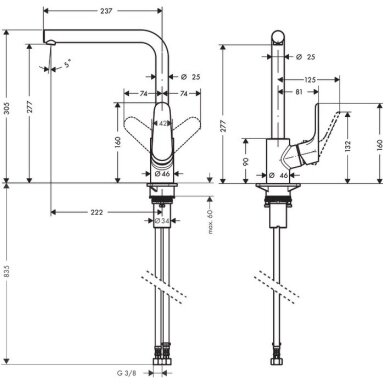 Virtuvinis maišytuvas Hansgrohe Focus M41