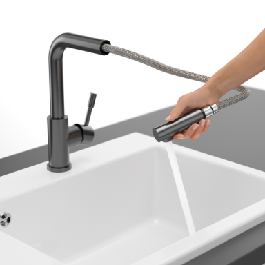 Virtuvinis maišytuvas su ištraukiama žarna Villeroy&Boch Anthracite Virtuvinis maišytuvas su ištraukiama žarna Villeroy&Boch Anthracite