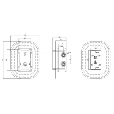 Villeroy & Boch potinkinė dėžutė termostatiniam maišytuvui Vi-Box 3 Villeroy & Boch potinkinė dėžutė termostatiniam maišytuvui Vi-Box 3