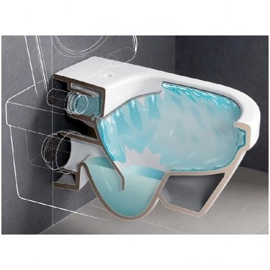 Villeroy & Boch Subway 2.0 pakabinamas Direct Flush WC su SlimSeat dangčiu, White Alpin 3