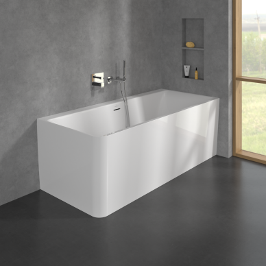 Villeroy & Boch Subway 3.0 prie sienos glaudžiama akrilinė vonia, 180x80 cm, balta, dešinė
