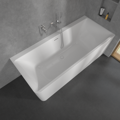 Villeroy & Boch Subway 3.0 prie sienos glaudžiama akrilinė vonia, 180x80 cm, balta, dešinė 1