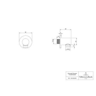 Villeroy & Boch Universal Showers dušo išvadas su laikikliu 1 Villeroy & Boch Universal Showers dušo išvadas su laikikliu 1