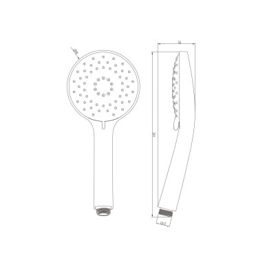 Villeroy & Boch Universal Showers rankinio dušo galvutė 2 Villeroy & Boch Universal Showers rankinio dušo galvutė 2
