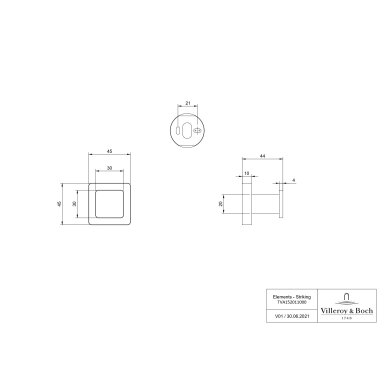 Villeroy&Boch Elements - Striking rankšluosčių kabliukas, 45x44x45 mm, pasirinkite spalvą 1 Villeroy&Boch Elements - Striking rankšluosčių kabliukas, 45x44x45 mm, pasirinkite spalvą 1