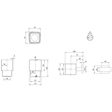 Villeroy&Boch Elements - Striking stiklinės laikiklis, 99x123x100 mm, pasirinkite spalvą 1