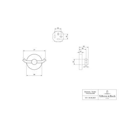 Villeroy&Boch Elements - Tender dvigubas rankšluosčių kabliukas, 76x32x54mm mm, pasirinkite spalvą 3 Villeroy&Boch Elements - Tender dvigubas rankšluosčių kabliukas, 76x32x54mm mm, pasirinkite spalvą 3