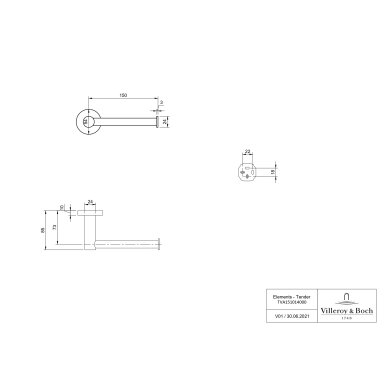 Villeroy&Boch Elements - Tender tualetinio popieriaus laikiklis, 77x83x54 mm, pasirinkite spalvą 1 Villeroy&Boch Elements - Tender tualetinio popieriaus laikiklis, 77x83x54 mm, pasirinkite spalvą 1