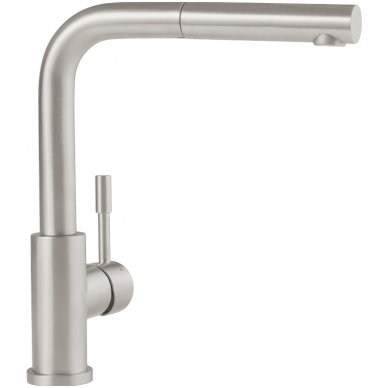 Villeroy&Boch maišytuvas plautuvei Steel Shower, nerūdijančio plieno spalva ir ištraukiama žarna. Villeroy&Boch maišytuvas plautuvei Steel Shower, nerūdijančio plieno spalva ir ištraukiama žarna.