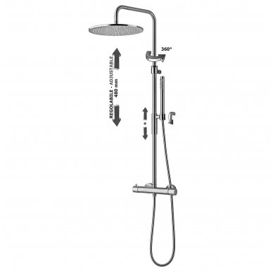 Virštinkinė termostatinė dušo sistema Paffoni Light (spalvų pasirinkimas) 1 Virštinkinė termostatinė dušo sistema Paffoni Light (spalvų pasirinkimas) 1