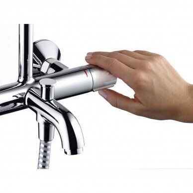 Virštinkinis dušo/vonios komplektas Hansgrohe Vernis Blend Showerpipe 200 1jet 1 Virštinkinis dušo/vonios komplektas Hansgrohe Vernis Blend Showerpipe 200 1jet 1