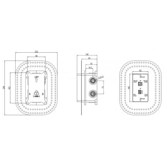 Villeroy & Boch potinkinė dėžutė termostatiniam maišytuvui Vi-Box 3 Villeroy & Boch potinkinė dėžutė termostatiniam maišytuvui Vi-Box 3