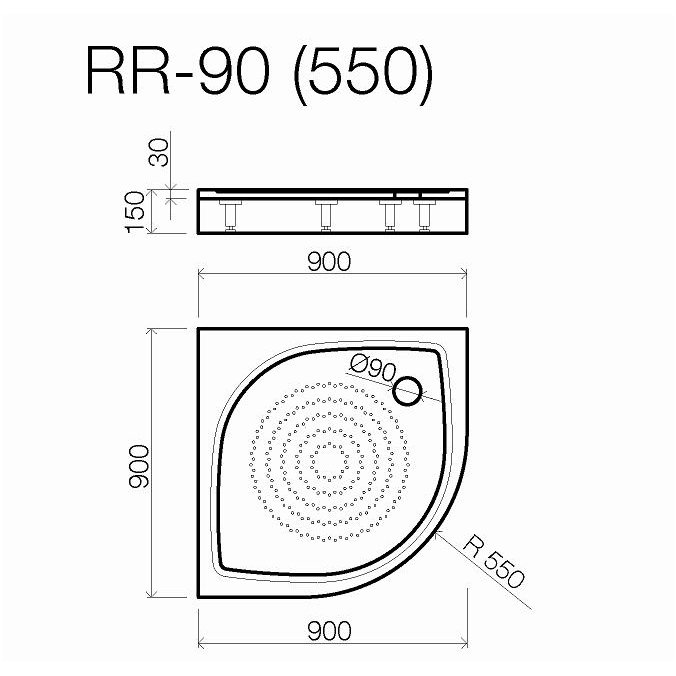 Vispool Relax baltas padėklas RR-90 1 Vispool Relax baltas padėklas RR-90 1