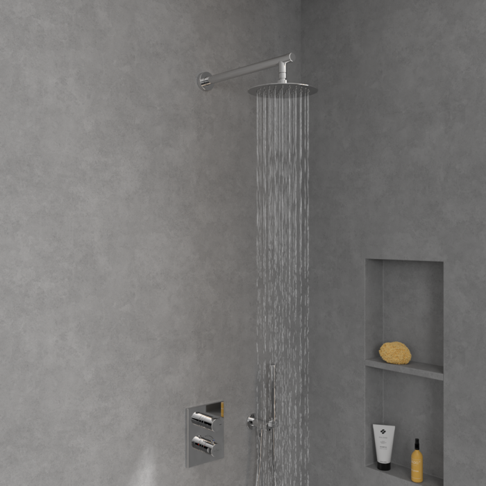 Villeroy & Boch Universal Showers lietaus dušo galva, apvali, (chromas, 200 mm) 1 Villeroy & Boch Universal Showers lietaus dušo galva, apvali, (chromas, 200 mm) 1