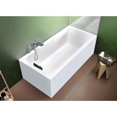 Vonia Riho Rethink Cubic Plug&Play 170x75 cm, kairinė, balta Vonia Riho Rethink Cubic Plug&Play 170x75 cm, kairinė, balta