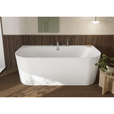 Vonia VILLEROY&BOCH Oberon 2.0 180x80 su priekine panele, apvalinti kampai, su sifonu baltais ir chromuotais dangteliais Vonia VILLEROY&BOCH Oberon 2.0 180x80 su priekine panele, apvalinti kampai, su sifonu baltais ir chromuotais dangteliais