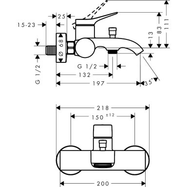 Vonios maišytuvas Hansgrohe Vivenis Vonios maišytuvas Hansgrohe Vivenis