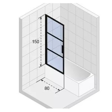 Vonios sienelė Riho GRID GB501 80 cm Vonios sienelė Riho GRID GB501 80 cm