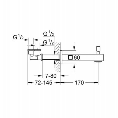 Vonios snapas Grohe Eurocube Vonios snapas Grohe Eurocube