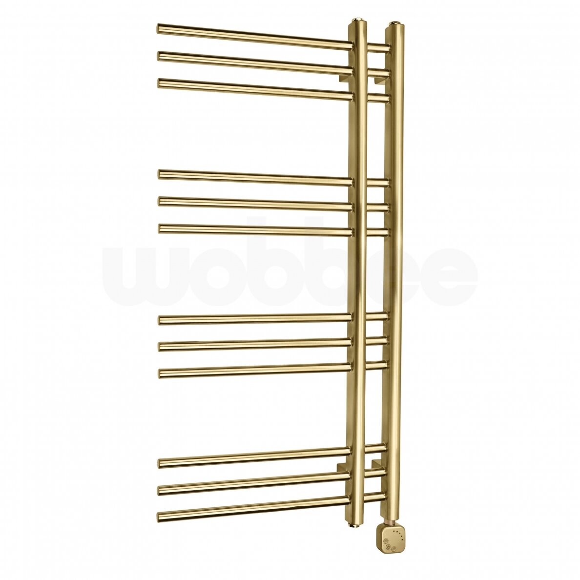 Braižyto aukso spalvos elektrinis rankšluosčių džiovintuvas WOBBEE GLASTON GOLD PVD 50x100 cm su paslėptu laidu 4