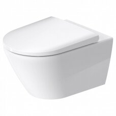 WC pakabinamas Duravit D-Neo rimless su soft close dangčiu
