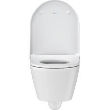 WC pakabinamas Duravit D-Neo rimless su soft close dangčiu