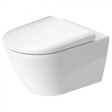 WC pakabinamas Duravit D-Neo rimless su soft close dangčiu WC pakabinamas Duravit D-Neo rimless su soft close dangčiu