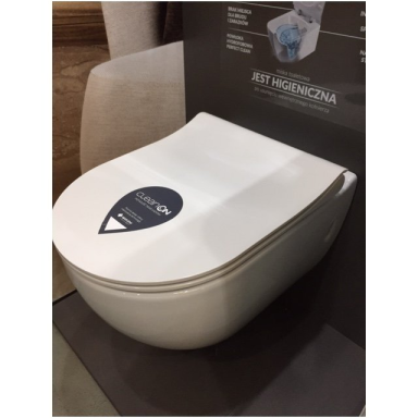 WC rėmo Tece, juodo mygtuko Now ir klozeto Cersanit Rimless su plonu lėtaeigiu dangčiu komplektas