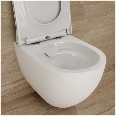 GROHE ir Cersanit RIMLESS su SLIM soft close komplektas 1 GROHE ir Cersanit RIMLESS su SLIM soft close komplektas 1