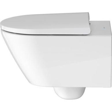 WC rėmo Tece, balto mygtuko Now ir klozeto Duravit D-Neo rimless komplektas 1