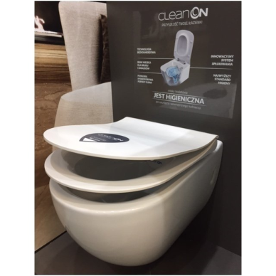 WC rėmo Tece, juodo mygtuko Now ir klozeto Cersanit Rimless su plonu lėtaeigiu dangčiu komplektas 2