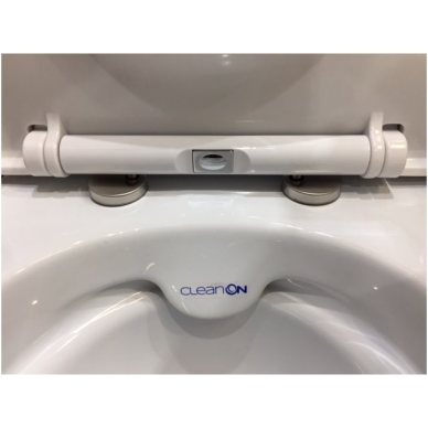 WC rėmo Tece, juodo mygtuko Now ir klozeto Cersanit Rimless su plonu lėtaeigiu dangčiu komplektas 5
