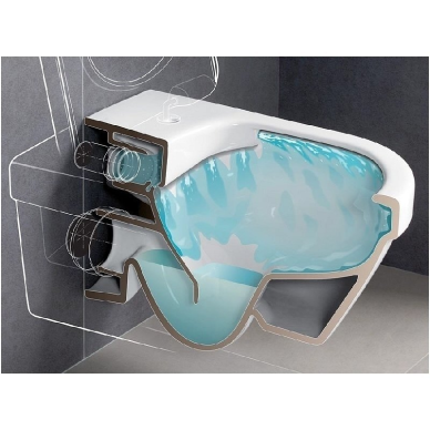 WC rėmo Tece, juodo mygtuko Now ir pakabinamo klozeto Villeroy & Boch Subway 2.0 DirectFlush su plonu lėtaeigiu dangčiu komplektas 5