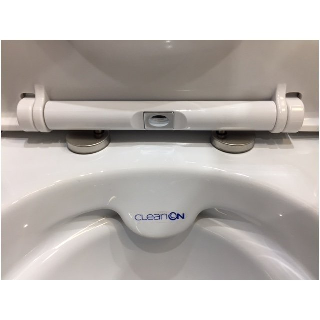 WC rėmo Tece, juodo mygtuko Now ir klozeto Cersanit Rimless su plonu lėtaeigiu dangčiu komplektas 5 WC rėmo Tece, juodo mygtuko Now ir klozeto Cersanit Rimless su plonu lėtaeigiu dangčiu komplektas 5