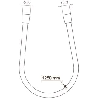 Žarna dušo Ideal Standard Idealflex, ilgis 1250mm 1 Žarna dušo Ideal Standard Idealflex, ilgis 1250mm 1