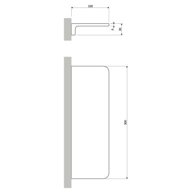 Chromo spalvos žalvarinė lentyna Omnires Modern Project MP60931CR Chromo spalvos žalvarinė lentyna Omnires Modern Project MP60931CR