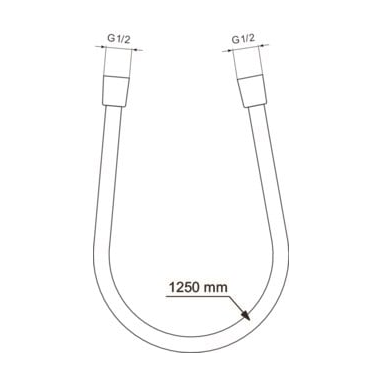 Žarna dušo Ideal Standard Idealflex, ilgis 1250mm Žarna dušo Ideal Standard Idealflex, ilgis 1250mm