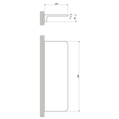 Chromo spalvos žalvarinė lentyna Omnires Modern Project MP60931CR 1
