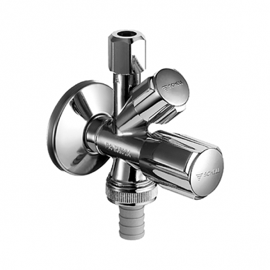 ŽALVARINIS CHROMUOTAS (BLIZGUS) SCHELL KOMBINUOTAS VENTILIS SU VERŽLE DN1/2" X Ø10 ŽALVARINIS CHROMUOTAS (BLIZGUS) SCHELL KOMBINUOTAS VENTILIS SU VERŽLE DN1/2" X Ø10